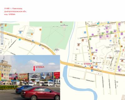 Билборд A в Павлограде, 3х6  вул. Полтавська - вул. Дніпровська (Автостанція, АЗС ) схема