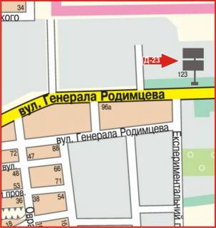 Білборд, Бігборд (Борд)  A у Кропивницький (Кіровоград), 3x6  Героїв Маріуполя вул. (Генерала Родимцева), 123 * схема