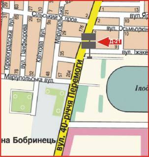 Billboard B in Kropyvnytskyi (Kirovograd), 3x6  st.40 rokiv Peremogi scheme