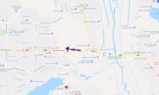 Билборд A в Киеве Гостомельське шосе, 24700, вул. Шевченка, ЖК "Парктаун" схема