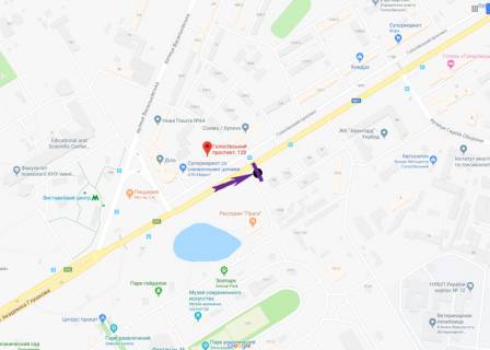 Скроллер A в Киеве просп. Голосіївський (40-річчя Жовтня), 105, ресторан "Прага" - 270641 схема