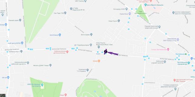 Скроллер A в Киеве, 3,14 X 2,3 м  вул. Дегтярівська, 32Б - 271045 схема