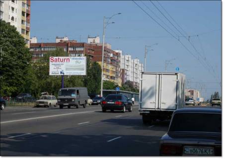 Білборд, Бігборд (Борд)  B у Києві вул. Драйзера, 9 у напрямку просп. Червоної Калини (Володимира Маяковського) Фото 1