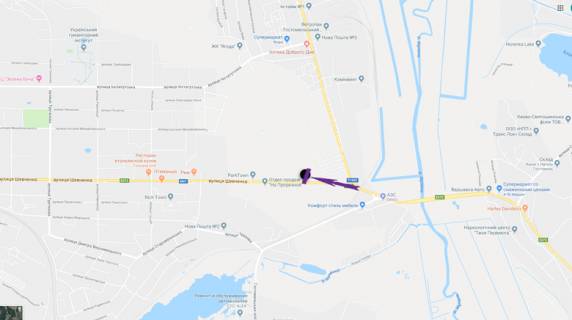 Билборд A в Киеве Гостомельське шосе, 24500, вул. Шевченка схема