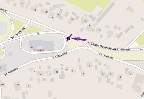 Билборд B в Киеве Гостомельське шосе, 23км+700м,  АЗС "ОККО", поворот на  Ірпінь, напрямок на Ірпінь, Бучу схема