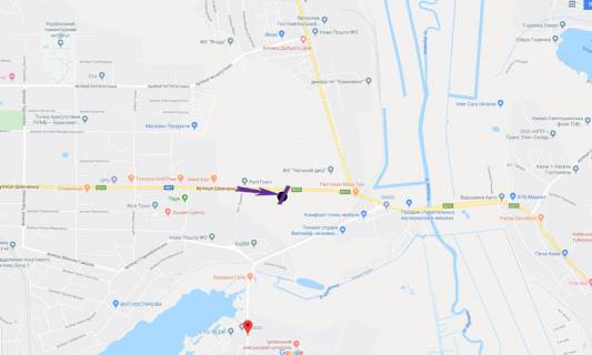 Билборд A в Киеве Гостомельське шосе, 24500, вул. Шевченка схема