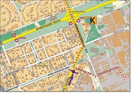 Призма A в Киеве, 6 X 3 м  вул. Леоніда Каденюка,20 - 270712 схема
