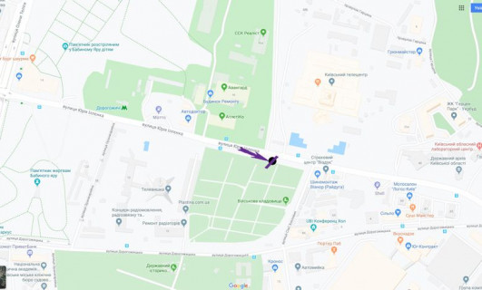 Скролер, Скрол A у Києві, 3,14 X 2,3 м  Юрія Іллєнка вул. (Мельникова), навпроти Телецентру - 372915 схема