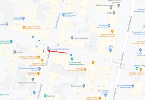 Видеоборд A в Киеве, 3,52х10,56  Богдана Хмельницького вул., 7 (Музей) - 381808 схема