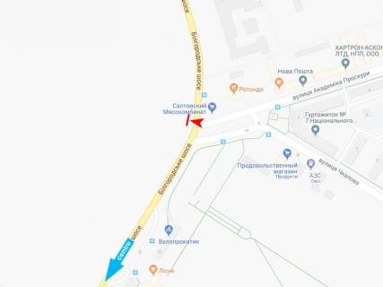 Видеоборд A в Харькове, 6x3  Харківське шосе (Білгородське шосе) - Академика Проскуры ул., в центр - 295619 схема