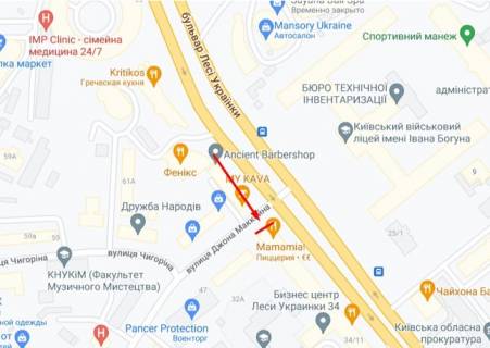 Видеоборд A в Киеве, 3,84х14,4   Бульвар Лесі Українки, 34 - 436370 схема