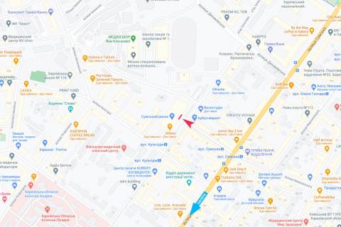 Видеоборд A в Харькове, 11,56х5,76  Культури вул., 8 - Миколи Хвильового (Маяковського) вул., Трінклера вул., Сумський ринок - 381814 схема