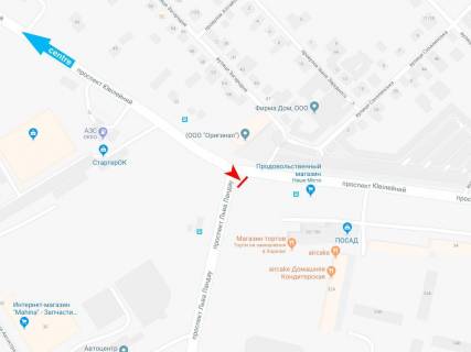 Видеоборд A в Харькове, 6x3  просп. Ювілейний (П'ятдесятиріччя ВЛКСМ ) 32/186 - просп. Льва Ландау (50-річчя СРСР) из центра (дорога от рынка "Барабашово") - 295722 схема