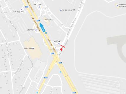 Видеоборд A в Харькове, 6x3  Гагарина пр-т - просп. Льва Ландау (50-річчя СРСР), в центр - 381819 схема