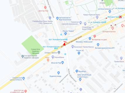 Видеоборд B в Харькове, 6x3  Полтавський шлях вул., 156 - Холодногірська (Єлізарова) вул., до центру (супермаркети "КЛАС", "РОСТ", ринок "Казка") - 295716 схема