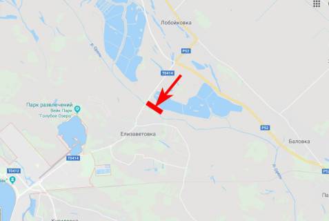 Билборд B в Єлизаветівці, 3x6  с. Єлизаветівка, напрям в м. Кам'янське схема