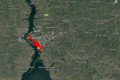 Билборд A в трассах Запорожья, 3x6  траса Запоріжжя - Мелітополь (рух в сторону Криму) схема