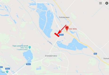 Билборд A в Запорожье, 3x6  Балівка - Лобойківка - Єлизаветівка, напрям до м. Кам'янське схема