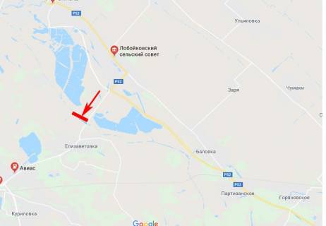 Билборд A в Єлизаветівці, 3x6  с. Єлизаветівка, р. Оріль, напрям до м. Кам'янське схема