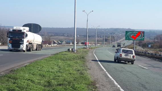 Билборд A в Криничках, 3x6  Криворізьке шосе - на повороті до с. Кринички, с. Світлогірське, в сторону м. Дніпро фото 1