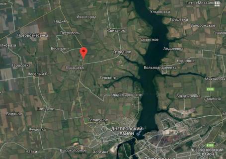 Билборд B в трассах Запорожья, 3x6  траса Запоріжжя - Дніпро (рух в сторону м. Дніпро) схема