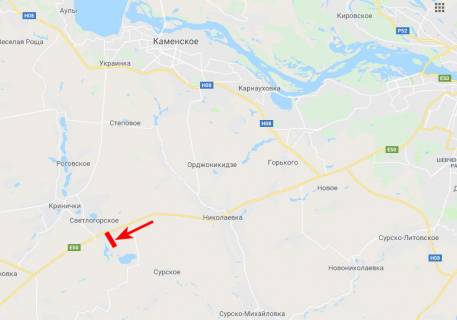 Билборд B в Криничках, 3,15 x 6,15  Криворізьке шосе - на повороті до с. Кринички, с. Світлогірське, в сторону м. Кривий Ріг схема