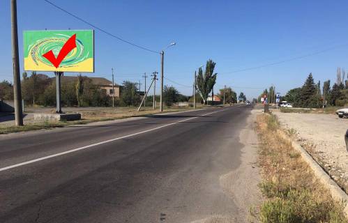 Білборд, Бігборд (Борд)  B у Приморську, 3x6  пер-тя вул. Центральна - вул. Новицького, Мелітопольське шосе Фото 1