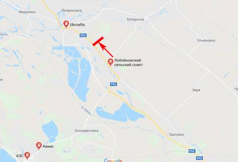 Билборд A в Лобойківці, 3x6  с. Лобойківка, напрям в сторону смт Царичанки, перед АЗС схема