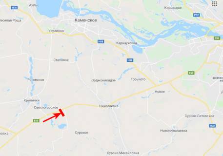 Билборд A в Криничках, 3x6  Криворізьке шосе - на повороті до с. Кринички, с. Світлогірське, в сторону м. Дніпро схема