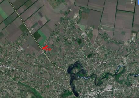 Билборд A в Петриковке, 3x6  Царичанка - Дніпро, в сторону м. Царичанка, с. Петриківка схема