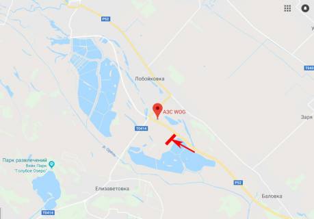 Білборд, Бігборд (Борд)  B у Запоріжжі, 3x6  траса Петриківка - Лобойківка, напрям до м. Кам'янське, перед АЗС WOG схема