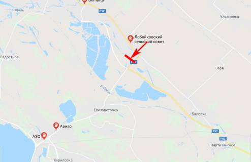 Билборд A в Лобойківці, 3x6  с. Лобойківка, розв'язка в сторону м. Дніпро схема