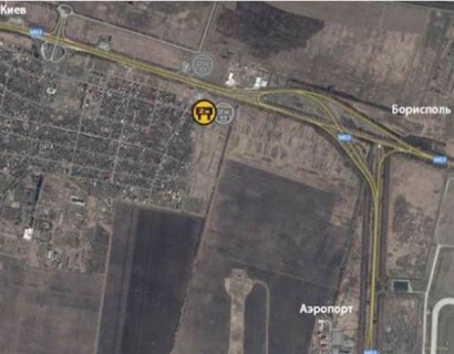 Мегаборд B у Бориспільська траса, 36x12  32,900 км автомагістралі Київ – Бориспіль-Б схема
