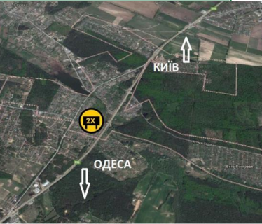Мегаборд B в Киев-Одесса М05, 36x12  21,000 км автомагистрали Киев-Одесса-Б схема