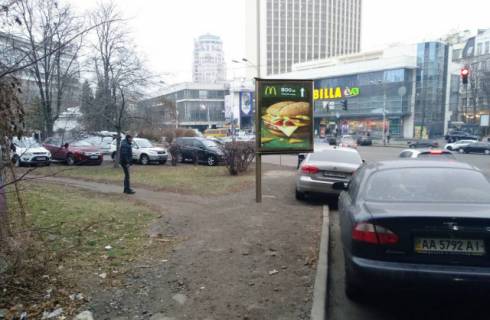 Сiтiлайт A у Києві, 1.2x1.8  вул. Рейтарська / пл. Львівська Фото 1