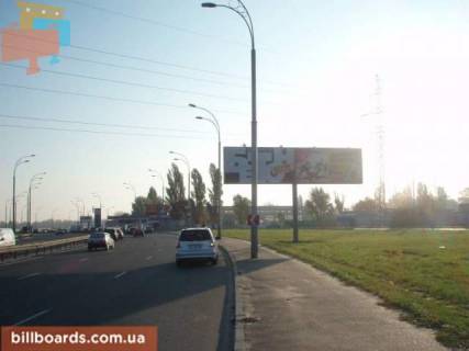 Видеоборд A в Киеве, 6x3  Набережно-Рибальська вул.(200 метрів від ТРЦ "Блокбастер Молл", рух в напрямку центру міста) - 28011 фото 1