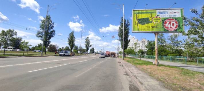 Білборд, Бігборд (Борд)  A у Києві, 6x3  Рейгана (Драйзера Теодора) вул., навпроти буд. 21 Фото 1