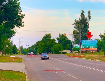 Билборд A в Каховке, 3х6  Мелітопольська / Сем шос_А фото 1