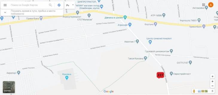 Білборд, Бігборд (Борд)  B у Каховці, 3х6  Семенівське шосе _Б (1й борд на в'їзді) схема