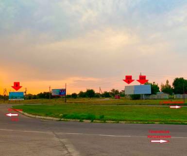 Билборд A в Каховке, 3х6  Мелітопольська (кільце Люб)_правий (1й борд) фото 1