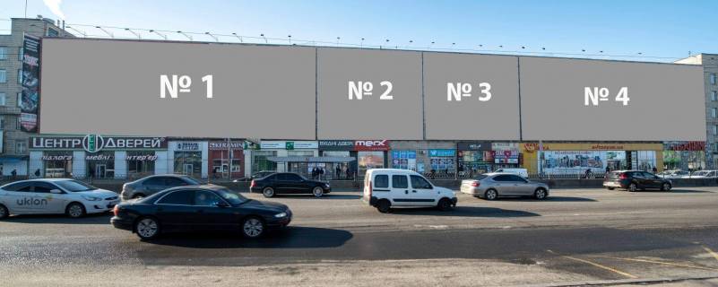 Facade Banners A in Kyiv av. Bandery, 8 No1 scheme