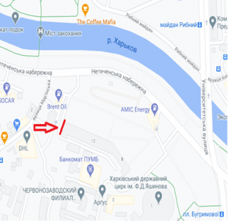 Брандмауэр A в Харькове ул. Нетеченская набережная 8 схема