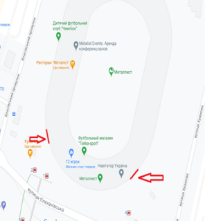 Брандмауэр A в Харькове ул. Плехановская, 65 (стадион ОСК "Металлист") Экраны 2 шт схема