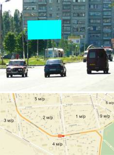 Билборд B в Лозовой, 3х6  м-н "У дома" , пр. Победы, 50 фото 1