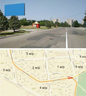 Билборд B в Лозовой, 3х6  м-н 4, автостоянка "Антилопа Гну", ДК фото 1