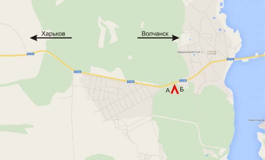 Билборд A в Старом Салтове Спуск (на Волчанск) схема