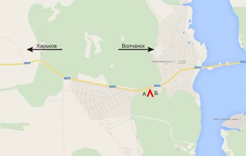 Билборд B в Старом Салтове Спуск (на Харьков) схема