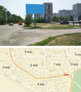 Билборд A в Лозовой, 3х6  м-н 4, автостоянка "Антилопа Гну", ДК фото 1