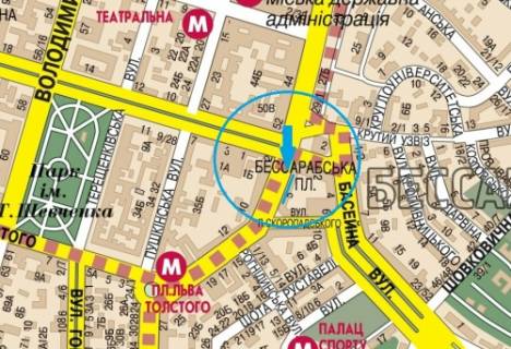 Билборд A в Киеве Б.Васильковская, 5 (вн. двор АРЕНА-СИТИ) схема