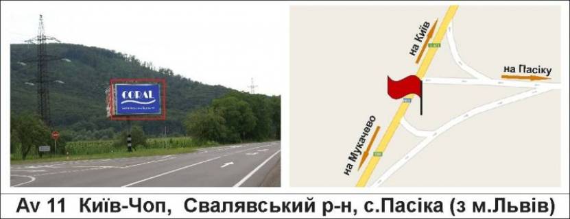 Билборд B в Берегово Київ-Чоп,  Свалявський р-н, с.Пасіка (з м.Львів) фото 1